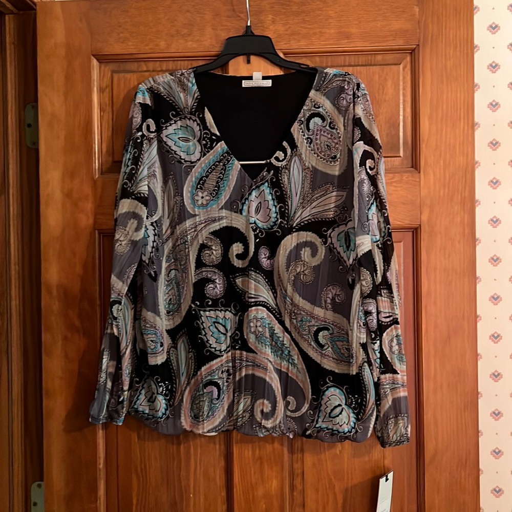 Dana Buchman Long Sleeve Top Size Large